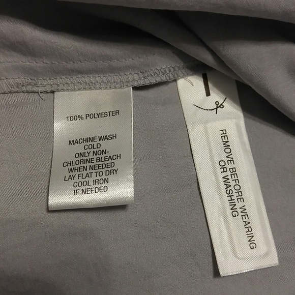 LOFT Ann Taylor Pewter Silver Ruffle Shell - Picture 3 of 4